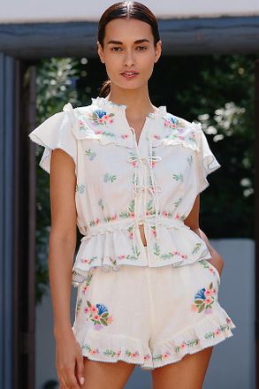 Show me your Mumu Romey Embroidered Top