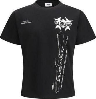 GCDS Black Crew Neck T-Shirt