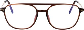 Tom Ford Ft5874-B Optical Frame - male - Tom Ford - Glasses - Brown - 54 MM - Accessories