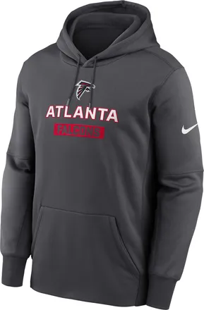 Nike Mens Atlanta Falcons Toss Sweep Mens Nike Therma NFL Pullover Hoodie in Grey | NKAQ06F96-WQA