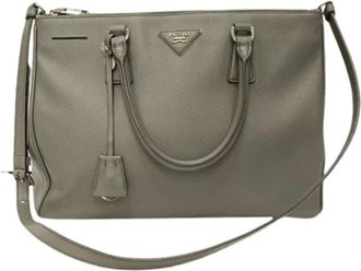 Prada Borsa tote Pre-owned Medium Galleria con doppia zip - - Pre-owned - Donna - Grigio - ONE SIZE