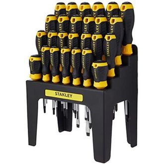 Stanley 062142 - Set di cacciaviti con supporto porta-cacciaviti, 26 pezzi