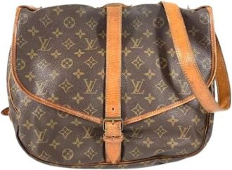 Louis Vuitton Pre-owned Vintage Canvas Cross Body Tas - unisex - Vintage Schoudertas - Bruin - ONE Size - Vintage