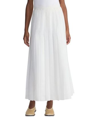 Lafayette 148 New York Hand-Beaded Pleated Midi Skirt