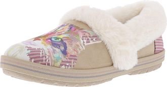 Skechers Womens Bobs Too Cozy- Snuggle Babes Slippers, Taupe/Multi, 3 UK