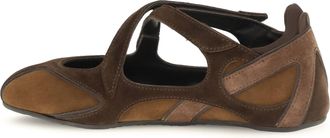 The Attico Womens Ballerina Shoes Nomad Calf Leather Brown