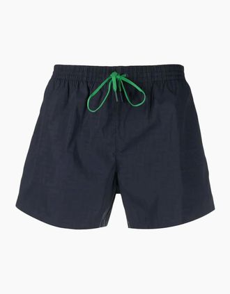 Fendi Mens Fendi Monogram SwimShorts Water Reactive - Blue - Size: 33/32/32