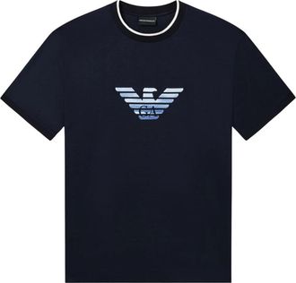 Emporio Armani Slim Fit T-Shirt - Heren - T-shirts - Blauw - XL - Katoen - Tops