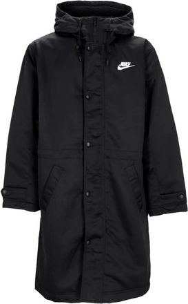Nike Lange Sherpa- gevoerde parka met capuchon - Heren - Outdoorjassen - Zwart - S - Polyester - Fitness