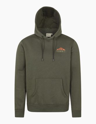 Mountain Warehouse Mens Mountain Warehouse Mens Reach The Summit Grid Hoodie - Green - Size: 40