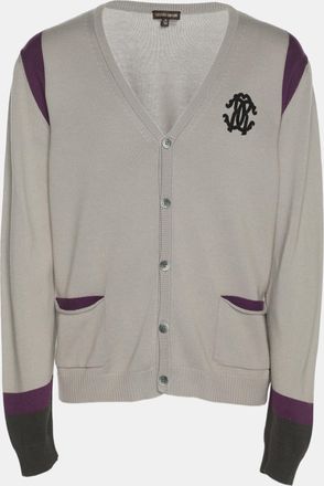 Roberto Cavalli Tri Color Rib Knit Cardigan