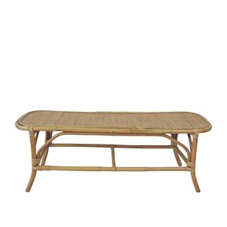 Decoclico Banco pie de cama de rat&aacute;n natural trenzado