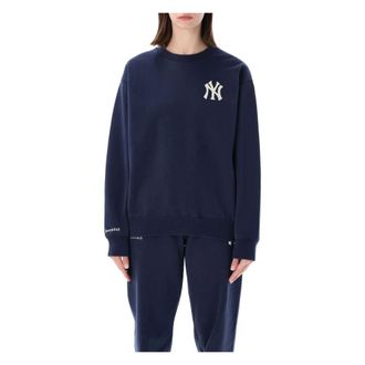 Sporty & Rich Sweatshirts, female, Blue, Size: L Heritage Yankees Crewneck