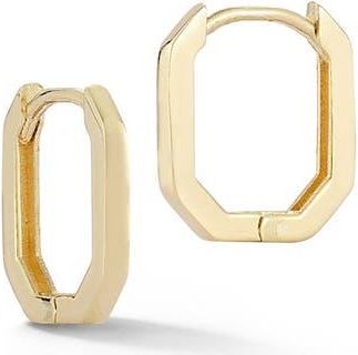 Ember Fine Jewelry 14K Gold Octagon Huggie Hoop Earrings at Nordstrom Rack