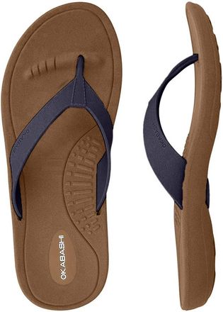 Okabashi Womens Breeze Flip Flop | Contoured Footbed w/Arch Support for All-Day Comfort | Slip-Resistant & Waterproof | Sustainably Made in The USA, Toffee/Cop