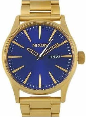 Nixon Sentry Quartz Blue Sunray Dial Mens Watch A3562735-00