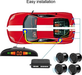 OEM Alarma Sonora Para 4 Sensores De Estacionamiento, Zumbador, Radar De Visi&oacute;n Trasera, Sistema Led