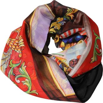 Dolce & Gabbana Multicolor Silk Printed Square Foulard Womens Scarf