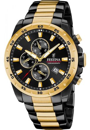 Festina F20563-1 Mens Timeless Chronograph Watch - Black - One Size