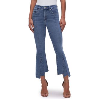 Good American Good Legs Chew Hem Crop Mini Bootcut Jeans in Indigo549 at Nordstrom, Size 14