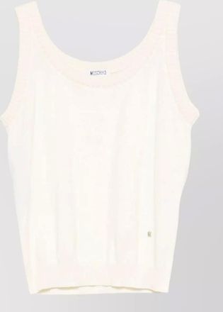 Moschino cotton ribbed round-neck sleeveless tank top