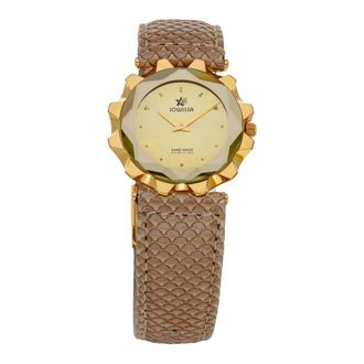 Jowissa I.0133.M Horloge - Dames - Horloges - Geel - ONE Size - Leer - Accessoires