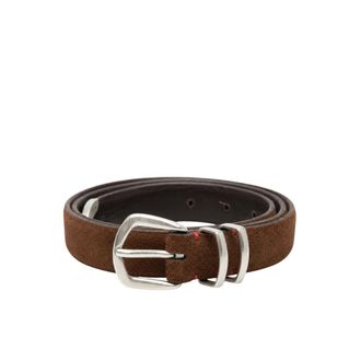 Eleventy Heren, Accessoires, Bruin, Maat: 105 CM Leer