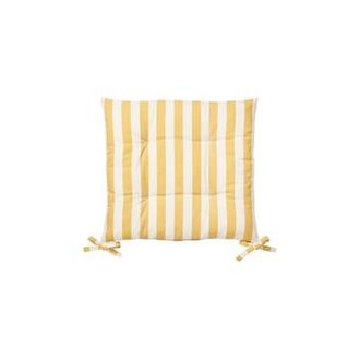 Broste Copenhagen Seat cushion Franca - Yellow - Cotton
