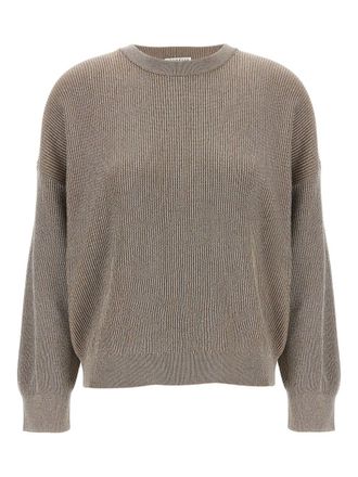Brunello Cucinelli Cotton Crewneck Sweater-Donna