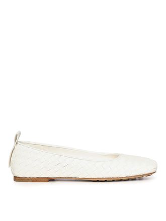 Bottega Veneta Charlotte Leather Ballet Flats