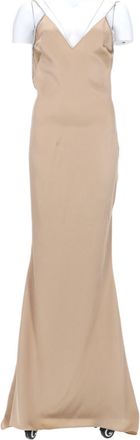 Tom Ford Sleeveless Satin Evening Gown With Chain Embroidery