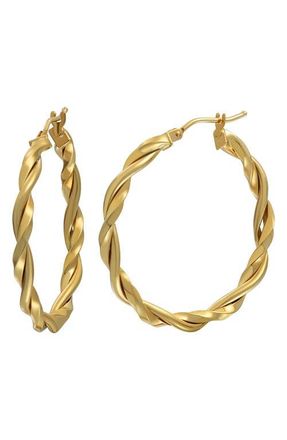 Bony Levy 14K Gold Twisted Hoop Earrings in 14K Yellow Gold at Nordstrom