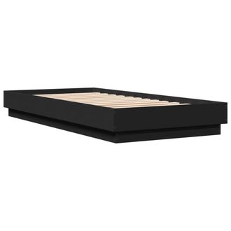Berkfield Home Durable Bed Frame without Mattress Black 100x200 cm Engineered Wood