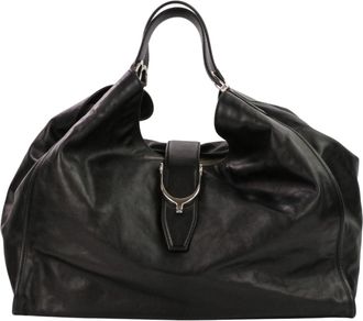 Gucci Black Leather Tote Bag (Pre-Owned)
