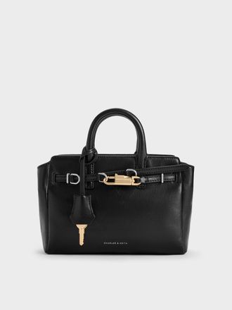 Charles & Keith Mini Delfina Belted Tote Bag