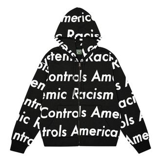 Denim Tears x Arthur Jafa SS24 Systemic Racism Controls America Zip Up Black White 014-006-123