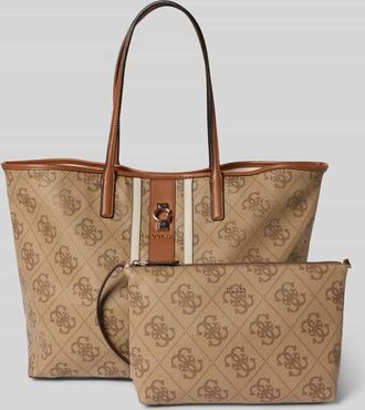 Guess Handtasche im Logo-Design Modell ERENIA in Hellbraun, Größe 1