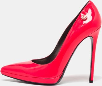 Philipp Plein Philipp Plein Rose Pink Patent Leather Pointed Toe Pumps