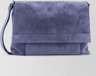 Orciani suede messenger shoulder bag adjustable strap