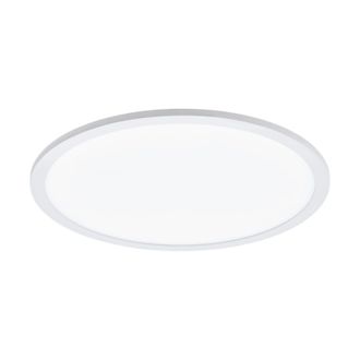 Loops Flush Ceiling Light Colour White Shade White Plastic Bulb LED 19.5W Included