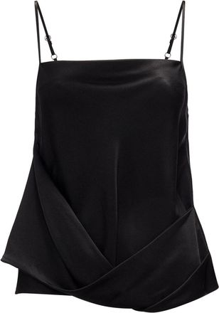 J.W.Anderson draped satin tank top - women - Acetate/Viscose - 10 - Black