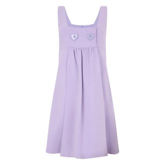 Moschino Short Dresses, female, Purple, Size: XS Lilac summer dress with wide elegant straps