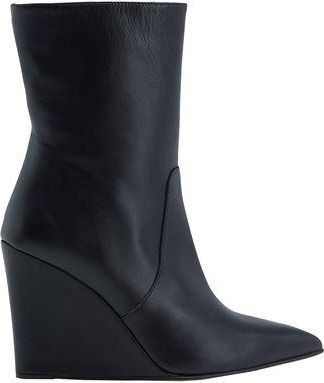 8 by YOOX LEATHER POINTED-TOE PLATFORM ANKLE BOOT