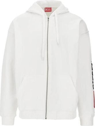 Diesel S-Boxt Zip Hood Div - Heren - Vesten met rits - Wit - L - Hoodies & sweatvesten