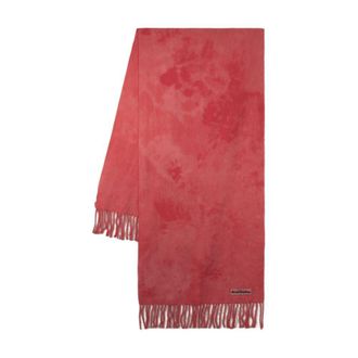 Acne Studios Womens Canada Tie Dye Scarf Wool Pink Accessories