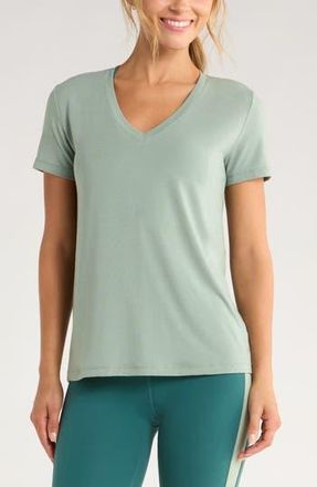 Zella Breathe Active T-Shirt in Green Lilypad at Nordstrom Rack, Size X-Small