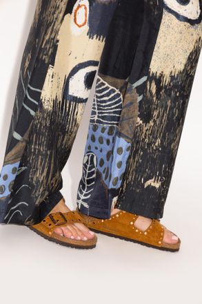 Birkenstock Arizona Rivet Border Flip-flops, Womens, Brown