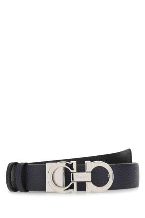 Ferragamo Black Reversible Gancini Buckle Belt