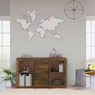 Berkfield Home Sideboard Smoked Oak 120x36x69 cm Engineered Wood in Brown | Size: 120 x 36 x 69 cm