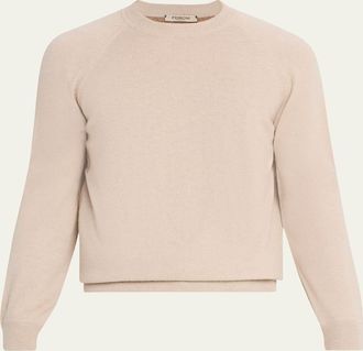 Fioroni Cashmere Mens Sweatshirt-Style Cashmere Crewneck Sweater